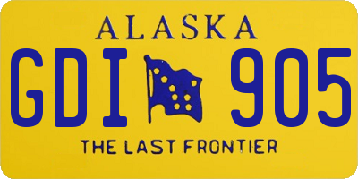 AK license plate GDI905