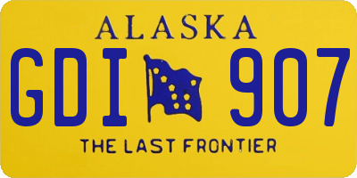 AK license plate GDI907