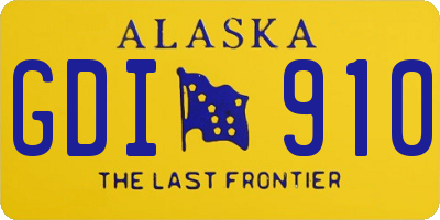 AK license plate GDI910