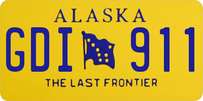 AK license plate GDI911