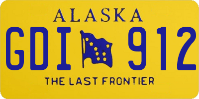 AK license plate GDI912