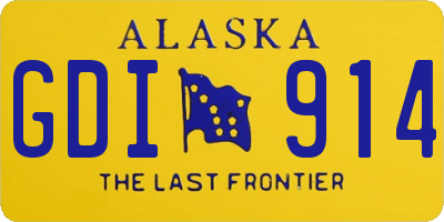 AK license plate GDI914