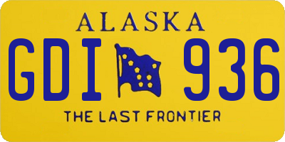 AK license plate GDI936