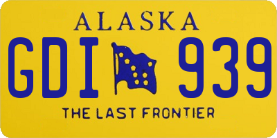 AK license plate GDI939