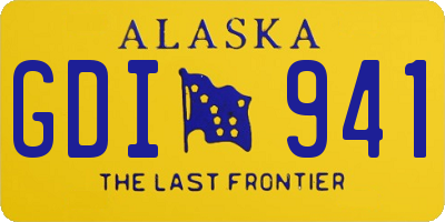AK license plate GDI941