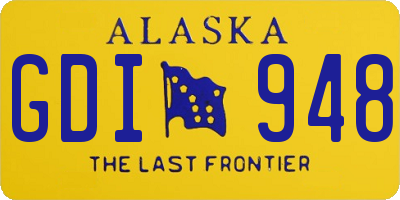 AK license plate GDI948