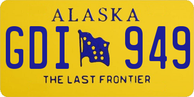 AK license plate GDI949