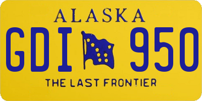 AK license plate GDI950