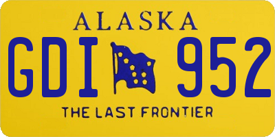 AK license plate GDI952