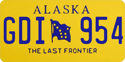 AK license plate GDI954