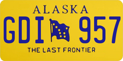 AK license plate GDI957