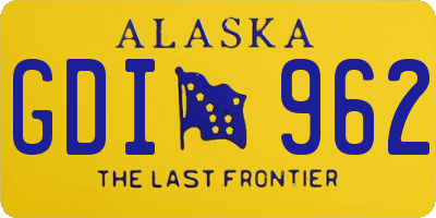 AK license plate GDI962