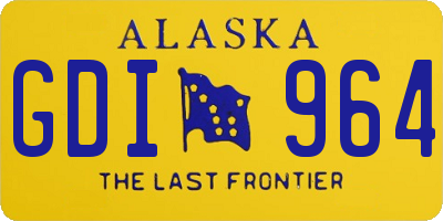 AK license plate GDI964