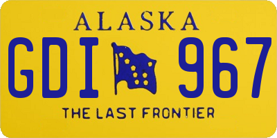 AK license plate GDI967