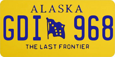 AK license plate GDI968