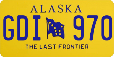 AK license plate GDI970