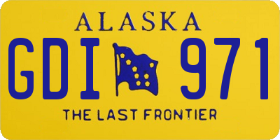 AK license plate GDI971
