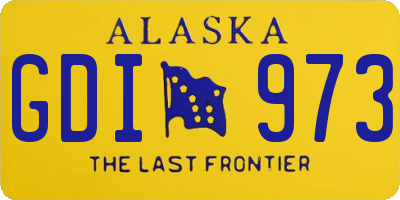 AK license plate GDI973
