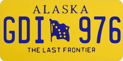 AK license plate GDI976