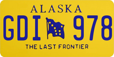 AK license plate GDI978