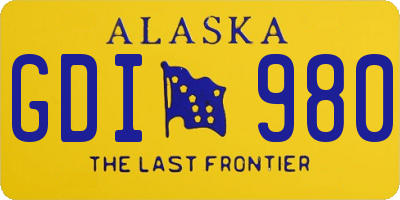 AK license plate GDI980