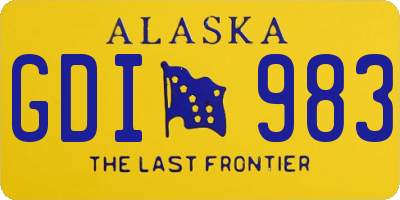 AK license plate GDI983