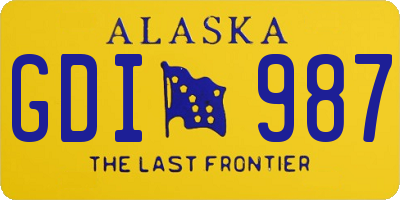 AK license plate GDI987