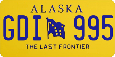 AK license plate GDI995