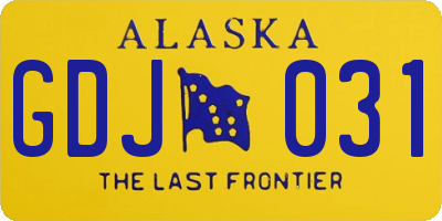 AK license plate GDJ031