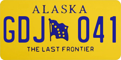 AK license plate GDJ041