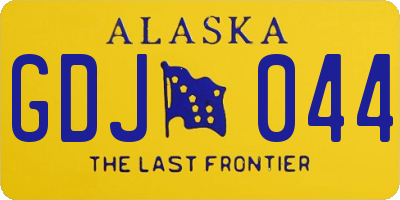 AK license plate GDJ044