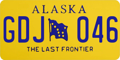 AK license plate GDJ046