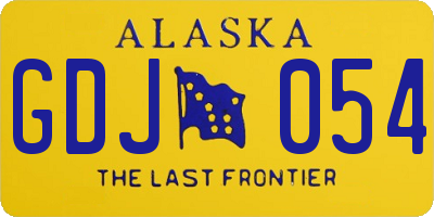 AK license plate GDJ054