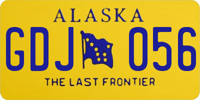AK license plate GDJ056