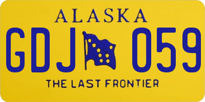 AK license plate GDJ059