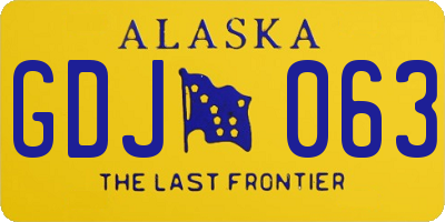 AK license plate GDJ063