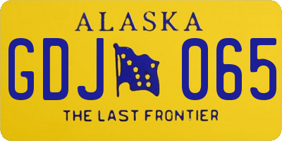 AK license plate GDJ065