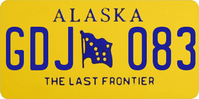 AK license plate GDJ083