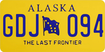 AK license plate GDJ094