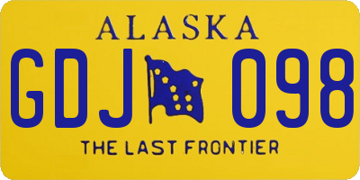 AK license plate GDJ098