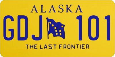 AK license plate GDJ101