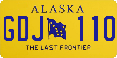 AK license plate GDJ110