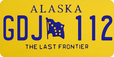AK license plate GDJ112