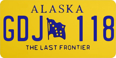 AK license plate GDJ118