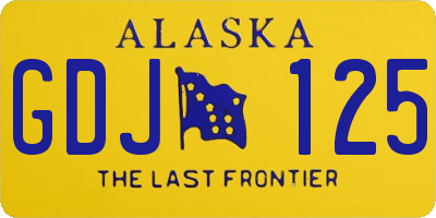 AK license plate GDJ125