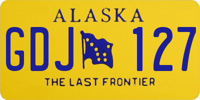 AK license plate GDJ127