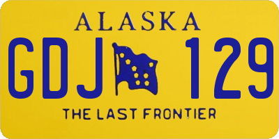 AK license plate GDJ129
