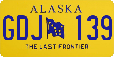 AK license plate GDJ139