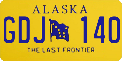 AK license plate GDJ140