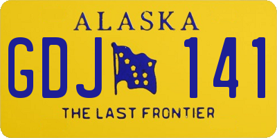 AK license plate GDJ141